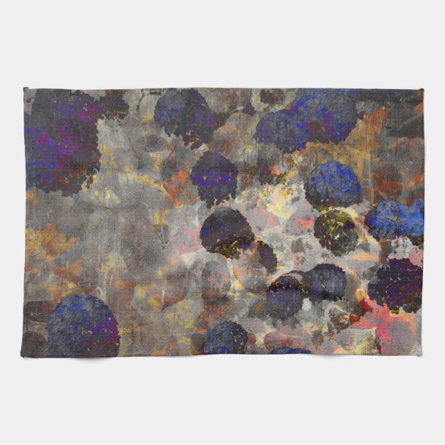 Digital bakgrundsbild av blommigt/blomma mönster kökshandduk (Horisontell)