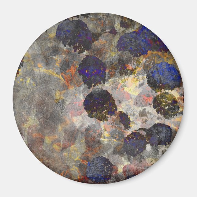 Digital bakgrundsbild av blommigt/blomma mönster magnet (Framsidan)