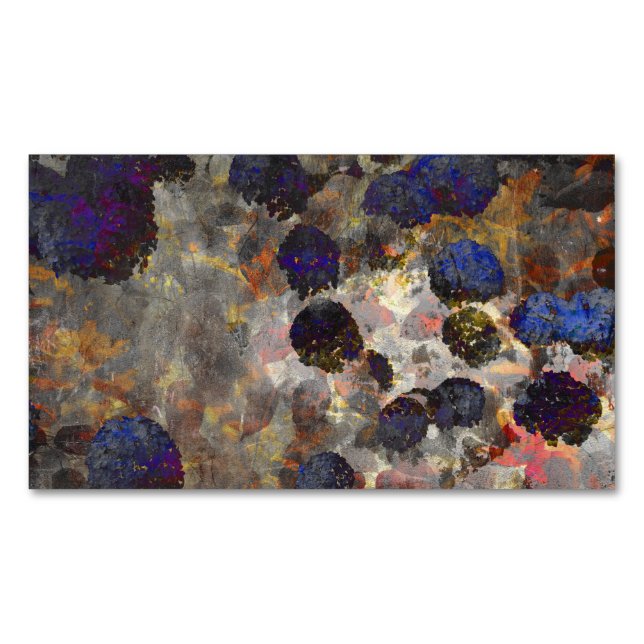 Digital bakgrundsbild av blommigt/blomma mönster magnetiska visitkort (Framsida)