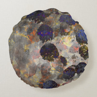 Digital bakgrundsbild av blommigt/blomma mönster rund kudde