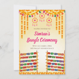 Digital Bangle-ceremoni inbjudan & Choora inbjudni
