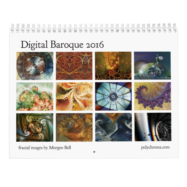 Digital Baroque 2016-kalender Kalender (Baksida)