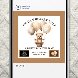 Digital Bearly Wait Whimsical Watercolor Bear Meddelande