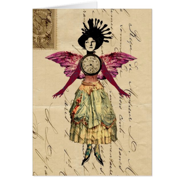 Digital bild av blandad mediedatabrik hälsningskort (Framsidan)