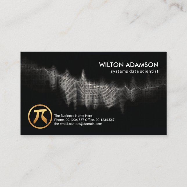 Digital binär kodsökning (Wave Data Scientist) Visitkort (Framsida)