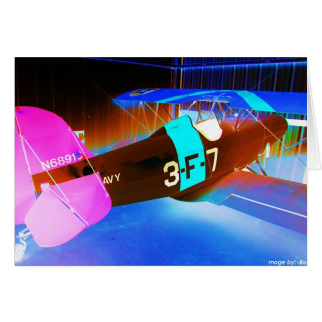 Digital BiPlane Hälsningskort (Framsidan Horizontal)