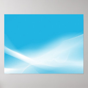 DIGITAL BLÅ HIMMEL WHITE CLOUDS SWIRLS RANDOM POSTER