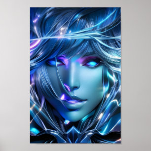 Digital blå poster