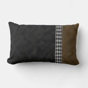 Digital Black Brown Suede och Harlequin Granite Lumbarkudde
