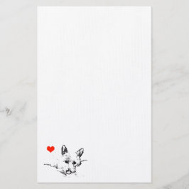 Digital bläckteckning av en Westie hund som är Brevpapper