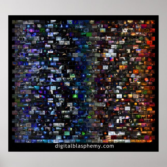 Digital Blasphemy Spectrum Mosaic (svart) Poster (Framsidan)