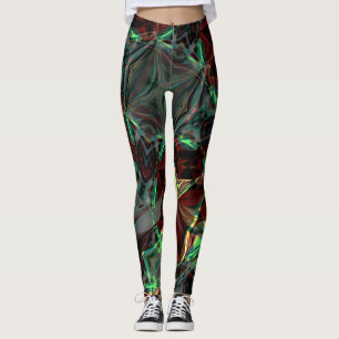 Digital blomma med metalliska eller kristallina sk leggings