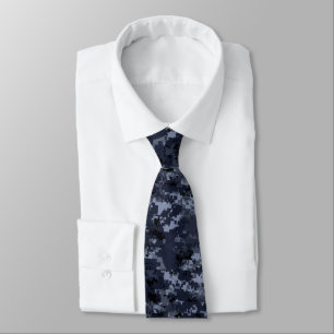 Digital Blue - Militär kamouflage Neck Tie Slips