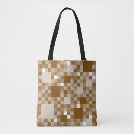 Digital Brown Pixelated Little Squares Tygkasse