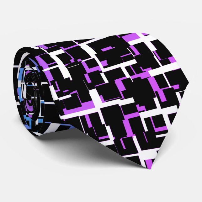 Digital Camo Black White Blue Lila Mönster Slips (Rullad)