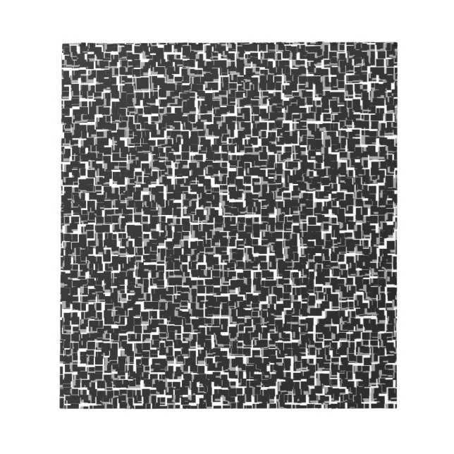 Digital Camo Black White Grått Grått Mönster Anteckningsblock (Framsida)