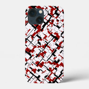 Digital Camo Black White Red Mönster