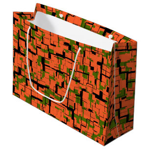 Digital Camo Grönt Orange Black Mönster