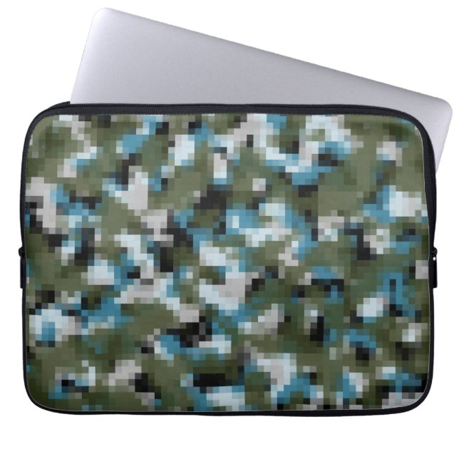 Digital Camo vinter sjö Laptop Fodral (Framsidan)