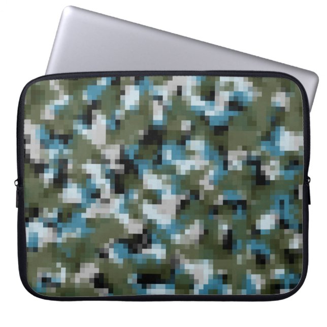 Digital Camo vinter sjö Laptop Fodral (Framsidan)