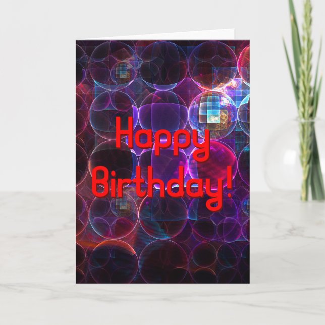 Digital Cavitation Birthday Kort (Framsida)