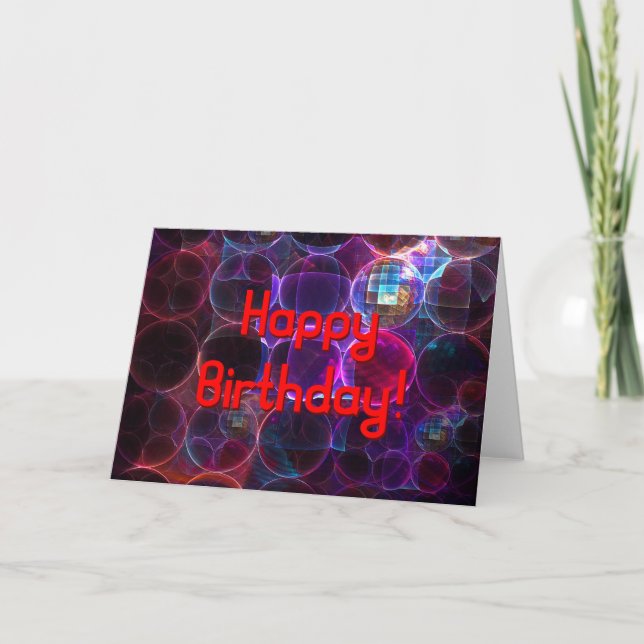 Digital Cavitation Birthday Kort (Framsida)
