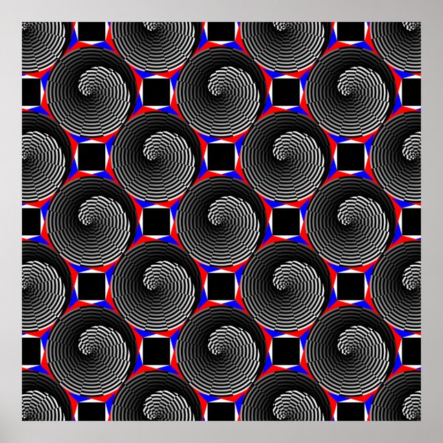Digital Checker Yin Yang av Kenneth Yoncich Poster (Framsidan)