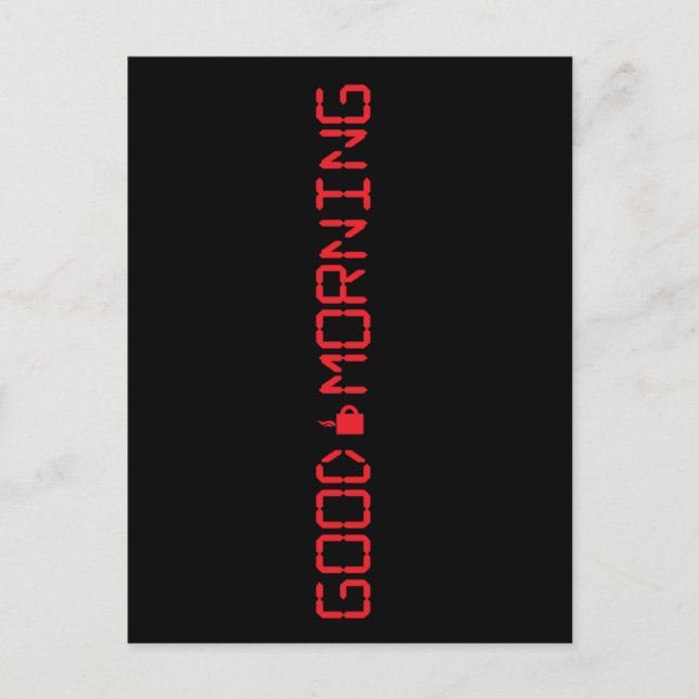 Digital Clock Bra Morgonkaffe Mugg Tidigt Birder Vykort (Framsida)