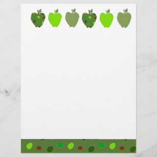 Digital Collage Grönt Söt Cute Apples