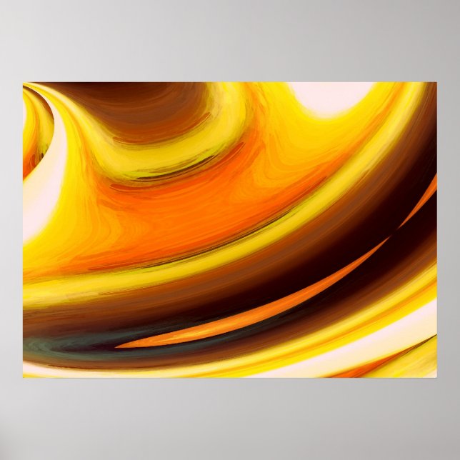 Digital Computer Painting Abstrakt Poster Skriv ut (Framsidan)