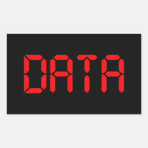 DIGITAL DATA REKTANGULÄRT KLISTERMÄRKE