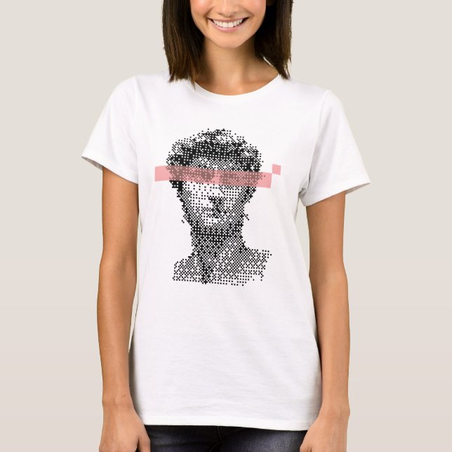 Digital David Michelangelo Pixel design T Shirt (Framsida)