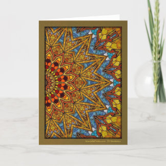 Digital Desert Mandala Helgkort