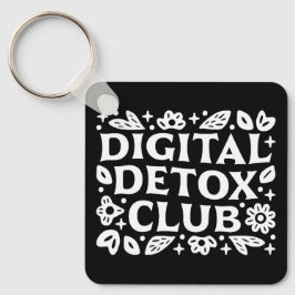 Digital detox club mindfulness reminder nyckelring