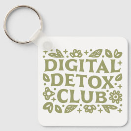 Digital detox club wellness girl aesthetic nyckelring