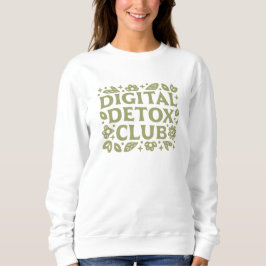 Digital detox club wellness girl green aesthetic t shirt