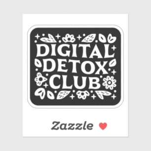Digital detox-klubb mindfulness påminnelse klistermärken