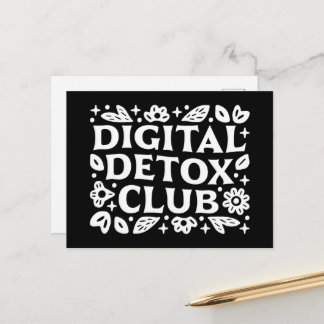Digital detox-klubbens stödgrupp vykort