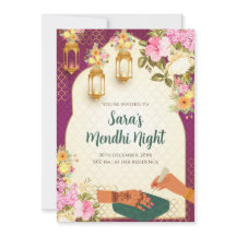 Digital Dholki inbjudan & Digital Mehndi-inbjudnin