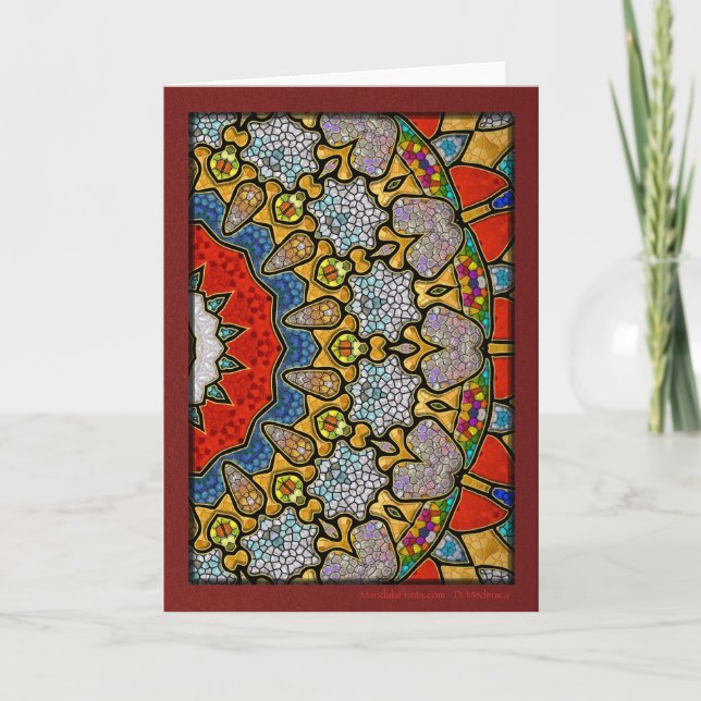 Digital Diamond Mandala Helgkort (Framsida)