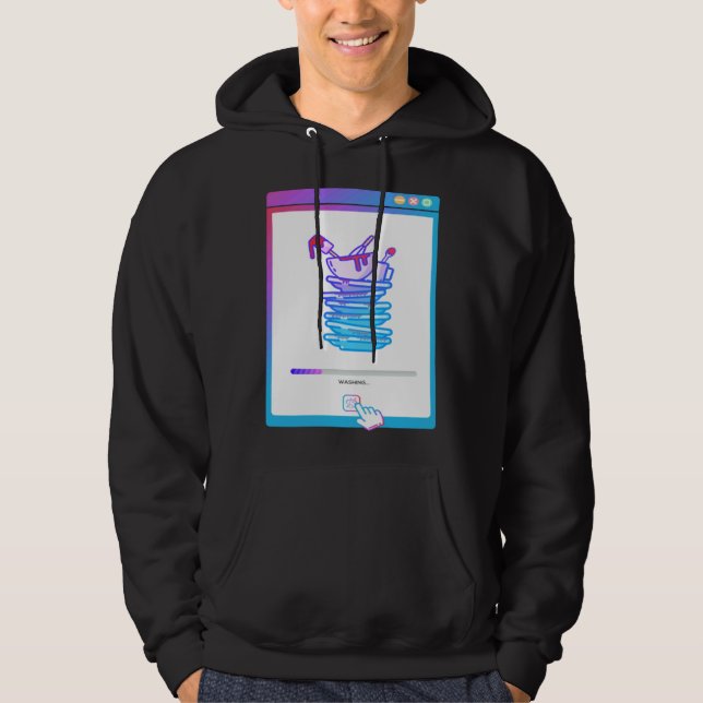 Digital diskmaskin hoodie (Framsida)