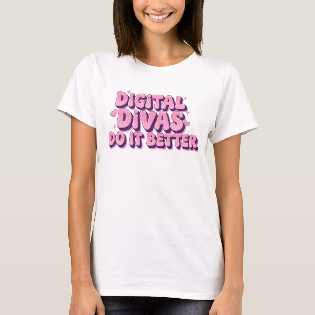 Digital Divas gör det bättre Mugg - Lustigt Tech G T Shirt (Framsida)