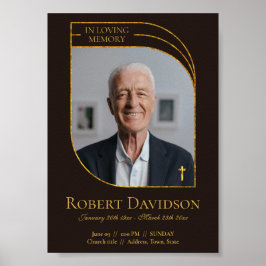 Digital dödsannons, mörkbrun poster