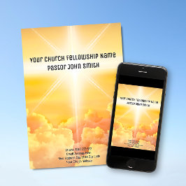 DIGITAL DOWNLOAD Himmelsk Cloud Church Inbjudningar