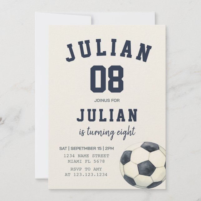 Digital Download Sports Party Inbjudan (Framsida)