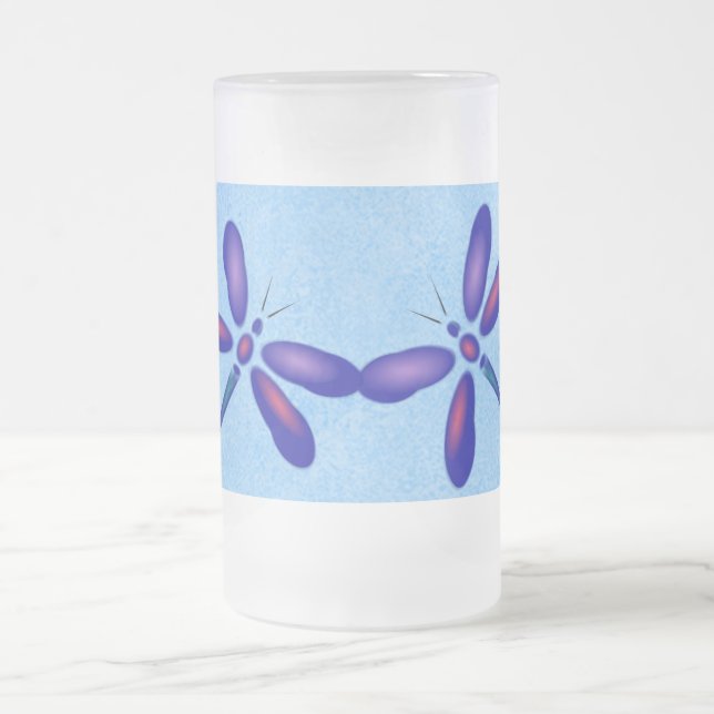 Digital Dragonfly Blue Summer Mugg (Center)