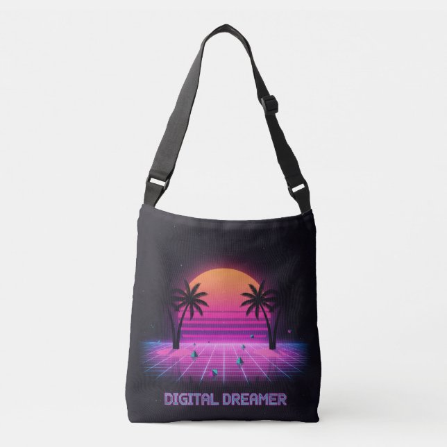 Digital Dreamer Eco-Friendly Tote | Aesthetic Bag Axelväska (Framsida)