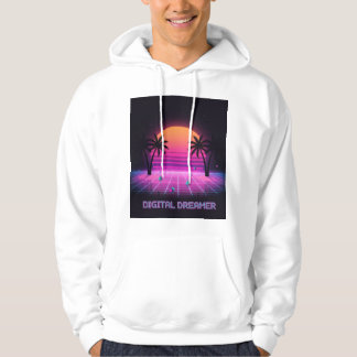 Digital Dreamer Överstor Syntvågshoodie Hoodie