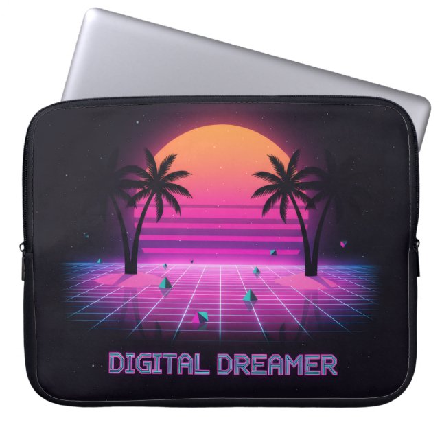 Digital Dreamer Polstrad Laptoppskydd Laptop Fodral (Framsidan)