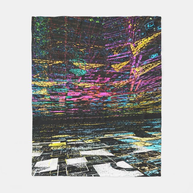 Digital Dreams of Color Fleecefilt (Framsidan)